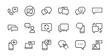 © RUVYM - A simple set of message line vector line icons. contains icons such as conversation, SMS, notifications, group chat, and more. Editable stroke. 48x48 pixels perfect, white background