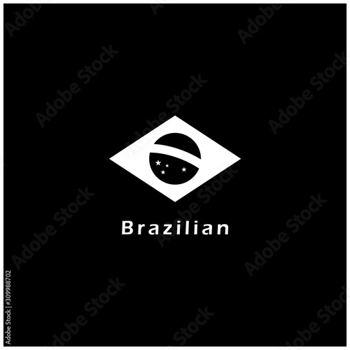 Brazil Flag Icon Trendy Brazil Flag Logo Concept On Balck Background From Country Flags Collection Suitable For Use On Web Apps Mobile Apps And Print Media Buy This Stock Vector And