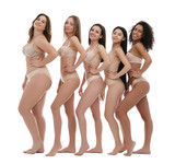 Group Women Different Body Types Underwear White Background Stock Photo by  ©NewAfrica 325929480