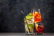 canvas print picture - Three classic cocktail glasses