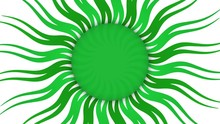 Green Frame Ellipse Banner On Wavy Shapes Animation