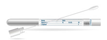 Sterile Transport SWAB. Cotton Swabs In Plastic Tube With Cap