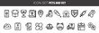 vet clinic, Simple thin line veterinary medicine icons set. Vector icons
