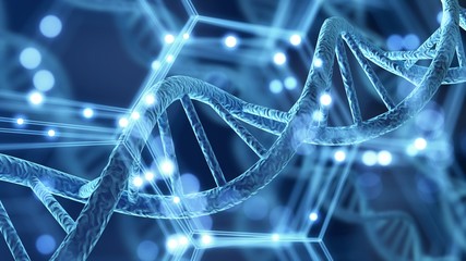 Wall Mural - dna structure illustration on background