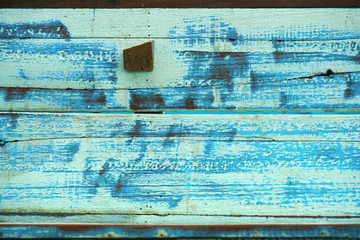 grunge blue wooden panel wall