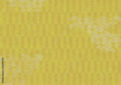 背景 青海波 市松模様 波 海 市松 伝統 和風 和柄 図案 壁紙 テクスチャー 金 屏風 Kaufen Sie Diese Illustration Und Finden Sie Ahnliche Illustrationen Auf Adobe Stock Adobe Stock