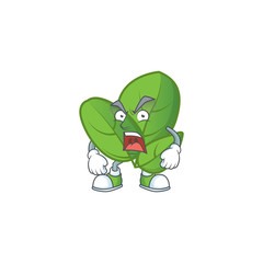 Sticker - angry face of basil cartoon character style