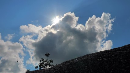 Wall Mural - Sun and sky above the mountain