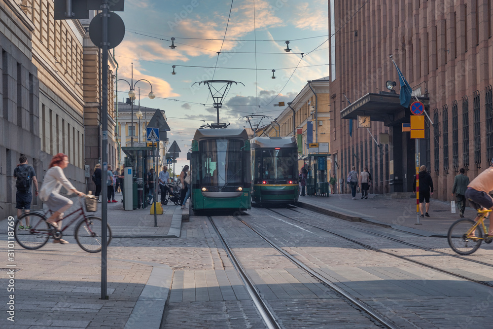 Obraz na płótnie the ancient streets of Helsink w salonie