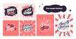 Grl pwr phrases, posters, postcard, template card. Girl power bundle. Feminism and selfie girl slogan handwritten lettering
