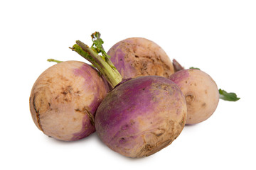 Wall Mural - turnip on white background