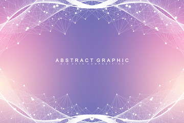 Poster - Nano technologies abstract background. Cyber technology concept. Artificial Intelligence, virtual reality, bionics, robotics, global network, microprocessor, nano robots. Vector illustration, banner