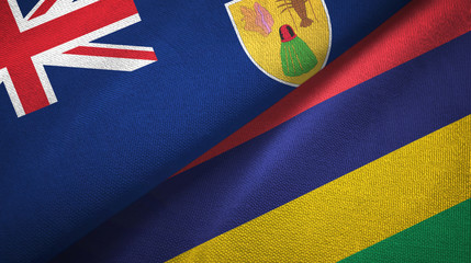 Turks and Caicos Islands and Mauritius two flags