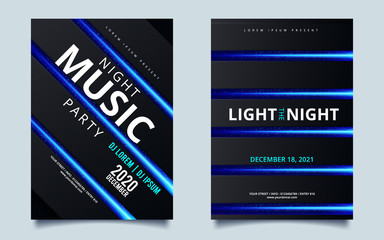 party flyer poster. Futuristic club flyer design template. Vector illustration