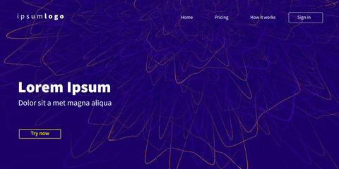 Poster - abstract geometric wallpaper. landing page template. eps10 vector.