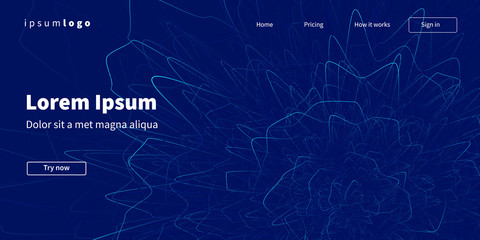 Poster - abstract geometric wallpaper. landing page template. eps10 vector.