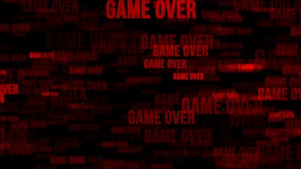 Wall Mural - game over end text background