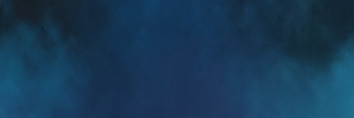 Poster - dark slate gray, teal blue and very dark blue colored vintage abstract painted background with space for text or image. can be used as header or banner