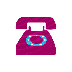 Poster - Telephone Hand drawn design vector with color textures. unique elements and icons