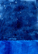 Ocean wave and night sky among the star watercolor hand painting background