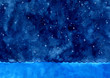 Ocean wave and night sky among the star watercolor hand painting background