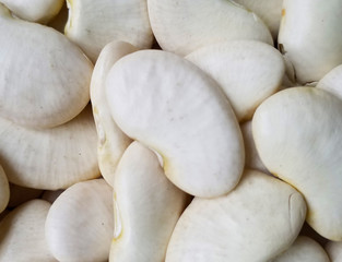 Wall Mural - Photography of lima bean seeds pattern for food background