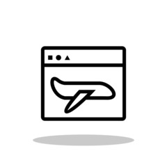 Landing page icon in flat style. Landing page symbol for your web site design, logo, app, UI Vector EPS 10.