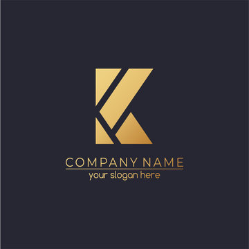 Letter K logo or monogram. blank for business card. For your business. Vector sign.