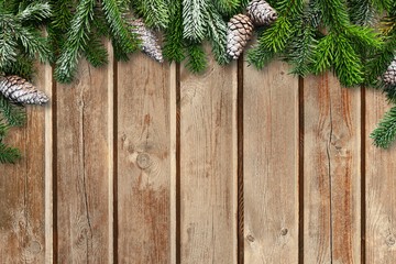Wall Mural - christmas decorations with blank space