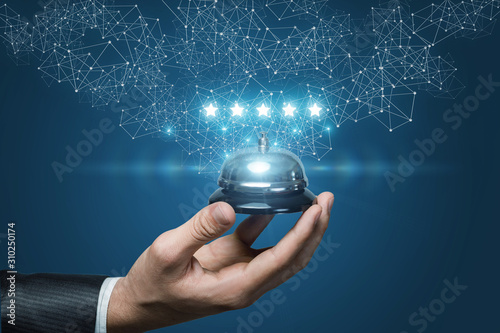 Fotografía Concept of five star service in the network.