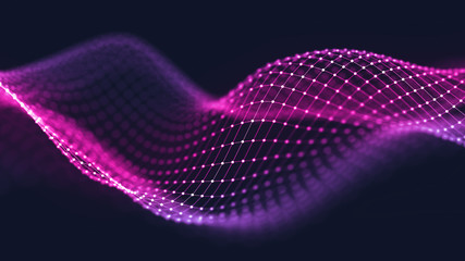 Fototapete - Computer geometric digital connection structure. Business inteligence technology background. Binary code algorithms deep learning. Abstract 3D rendering. Artificial intelligence