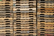 Detail Shot Of Stacked Pallets