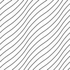 Wall Mural - seamless black and white minimal geometric pattern vector background. perfect for wallpapers, patter