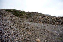 Piles Of Rock In Quarry