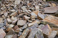Close Up Of Large Rocks At Quarry
