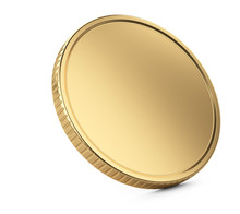 Golden Coin - Template. Banking Concept. Graphic Element.