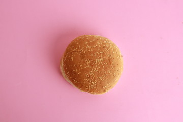 hamburger bun with sesame seeds