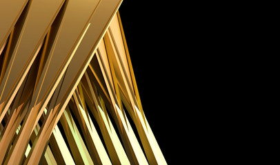 Poster - Abstract Futuristic Golden background, with black space 3d rendering.