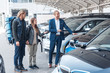 © Viktoriia - Young adult man and woman choosing rental car for travel