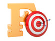 © alexlmx - Target with franc symbol, Successful business concept, 3D rendering