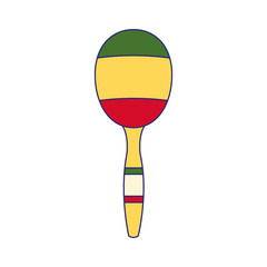 Poster - Isolated maraca instrument vector design