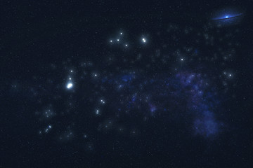 Wall Mural - aquarius constellation stars in outer space. zodiac sign aquarius constellation stars. elements of t