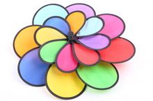 Colorful Pinwheel On White Background