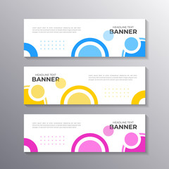 Wall Mural - Banner with minimal design, cool geometric business memphis background, Applicable for Banners, Header, Footer, Advertising