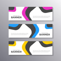 Wall Mural - Banner with minimal design, cool geometric business memphis background, Applicable for Banners, Header, Footer, Advertising