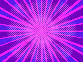 Wall Mural - Pop Art vintage vector background. Halftone design
