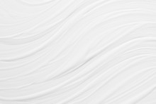 White Liquid Striped Paint Texture With Smooth Diagonal Waves As Simple Abstract Background.
