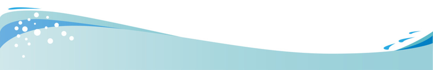 wave and bubbles header and footer banner