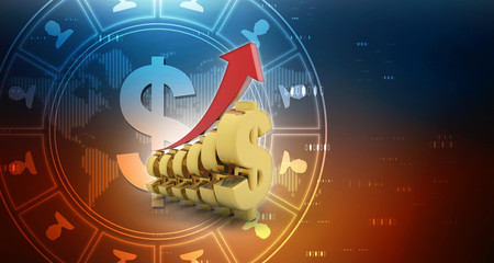 Poster - 3d rendering Stock market online business concept