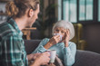 © zinkevych - Old grey-haired lady suffering from strong headache